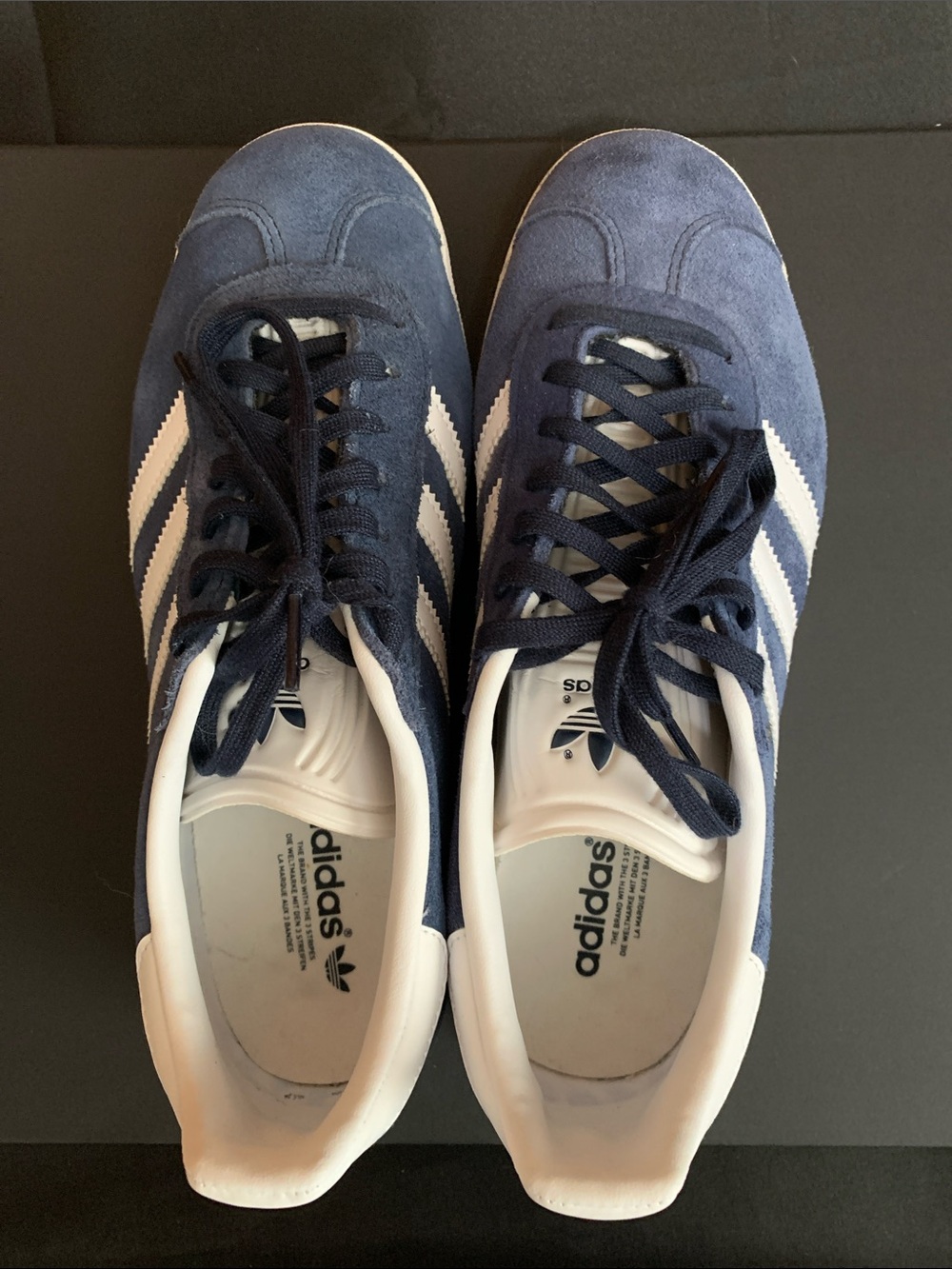 Adidas Gazelle navy blue and white shoes size 6 - Picture 6 of 9